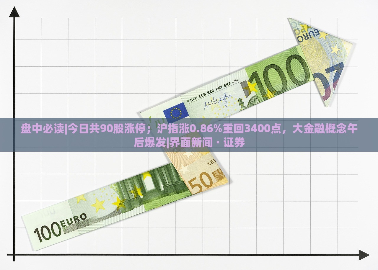 盘中必读|今日共90股涨停；沪指涨0.86%重回3400点，大金融概念午后爆发|界面新闻 · 证券