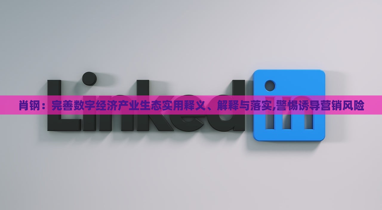 肖钢：完善数字经济产业生态实用释义、解释与落实,警惕诱导营销风险